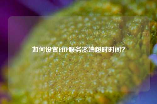 如何設置PHP服務器端超時時間？